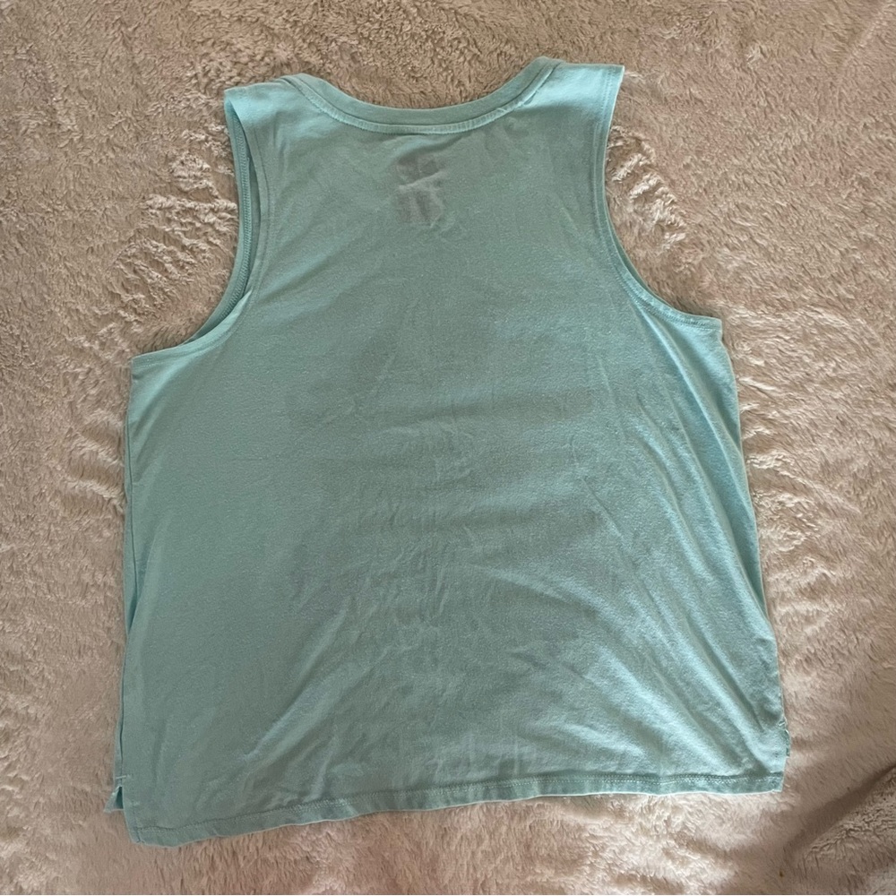 SO Girls Short Sleeve XL 14/16 Palm Trees Tank Top Teal - Picture 2 of 6